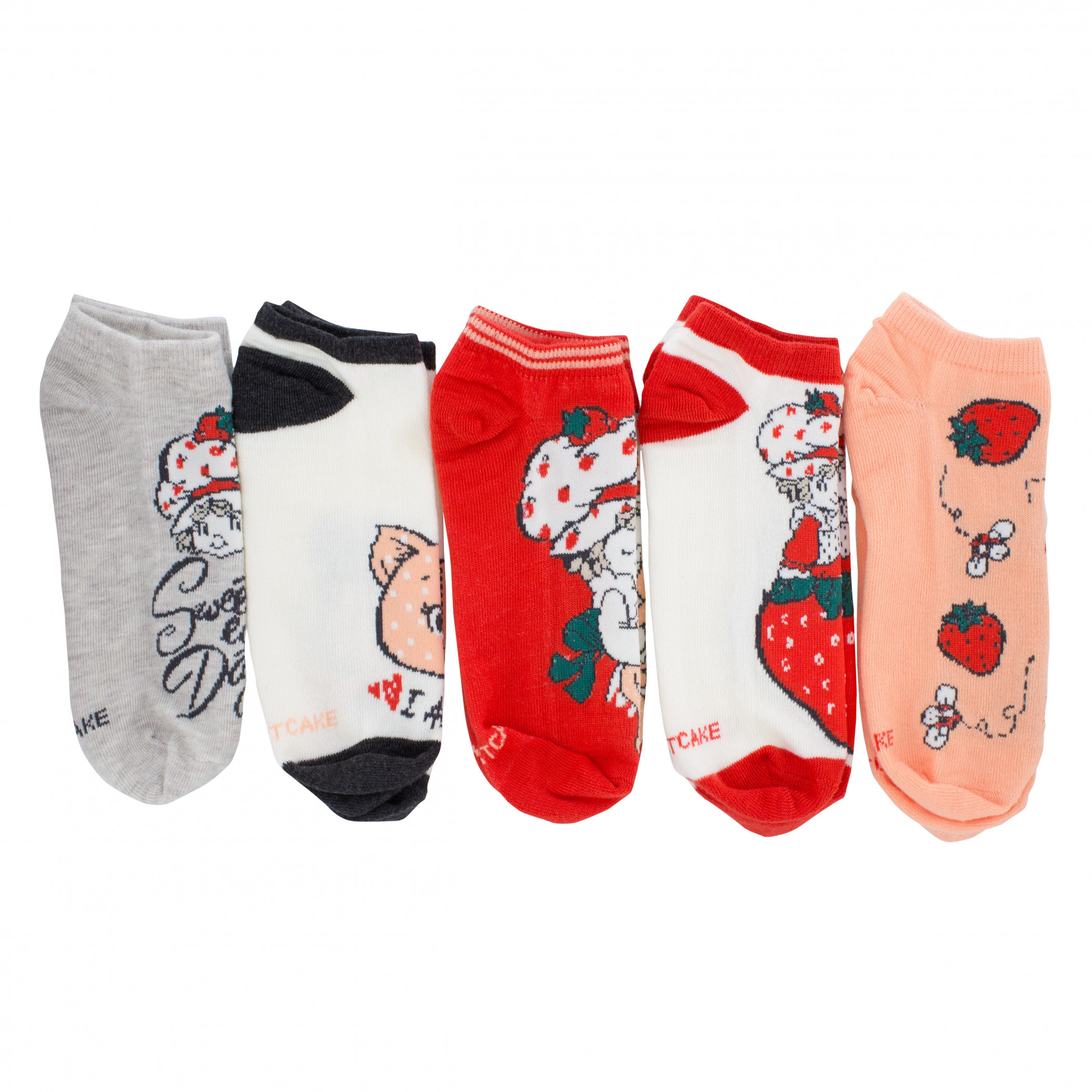 Strawberry Shortcake Variety 5-Pack No Show Socks